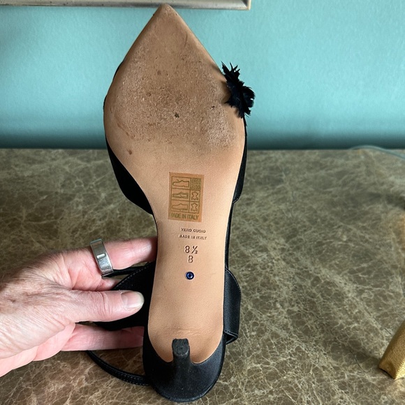 Something Bleu Effie Feathered Pumps - Picture 9 of 14